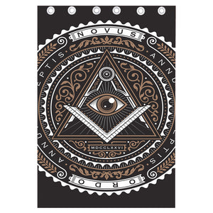 All Seeing Eye Symbol Print Curtain