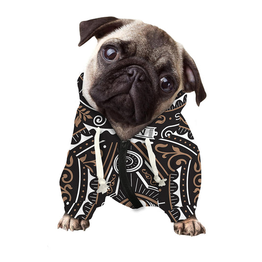 All Seeing Eye Symbol Print Dog Zip Up Hoodie