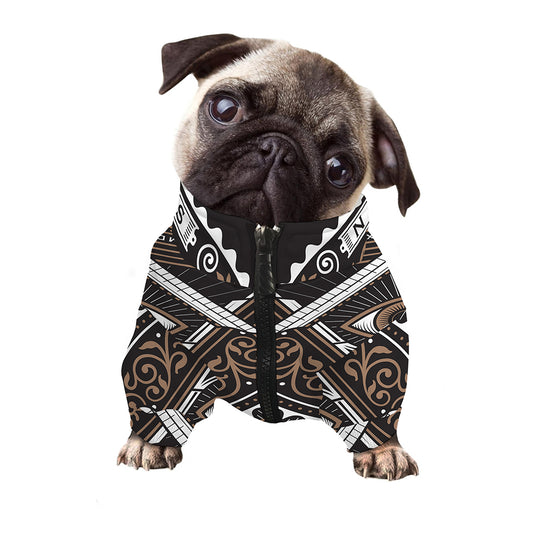 All Seeing Eye Symbol Print Dog Zip Up Jacket