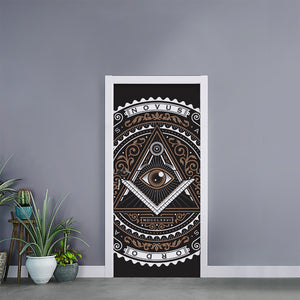 All Seeing Eye Symbol Print Door Sticker