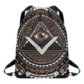 All Seeing Eye Symbol Print Drawstring Backpack