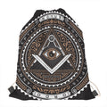All Seeing Eye Symbol Print Drawstring Bag