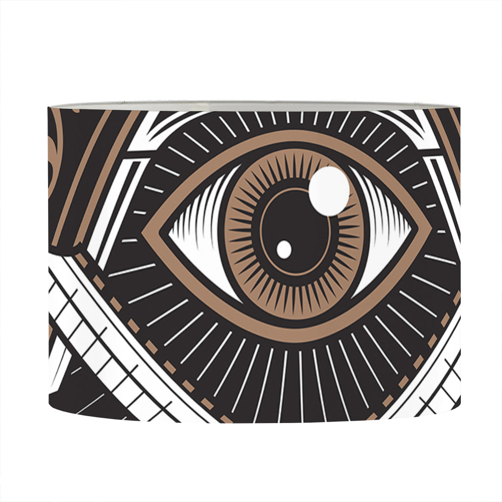 All Seeing Eye Symbol Print Drum Lamp Shade