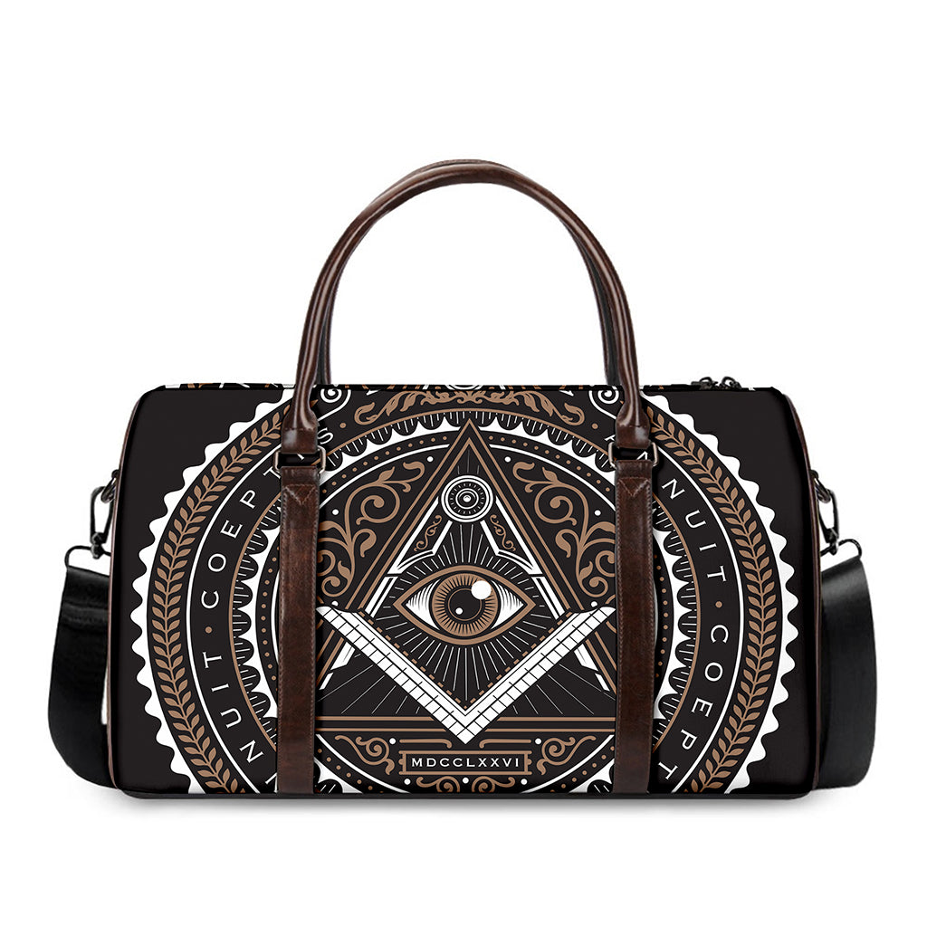 All Seeing Eye Symbol Print Duffle Bag