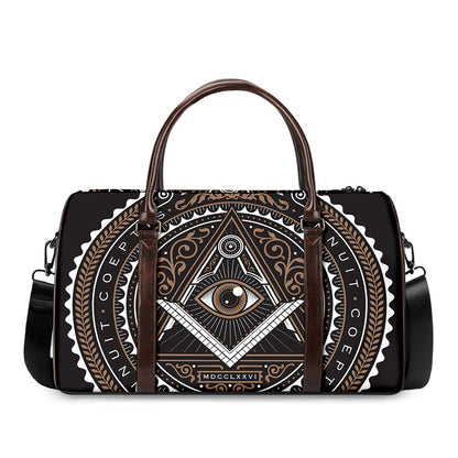 All Seeing Eye Symbol Print Duffle Bag