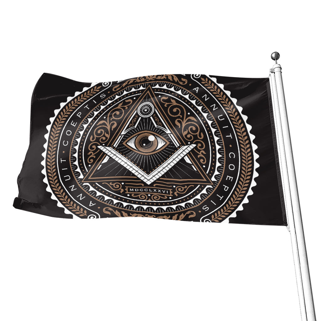 All Seeing Eye Symbol Print Flag