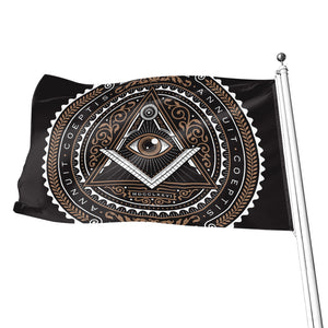 All Seeing Eye Symbol Print Flag