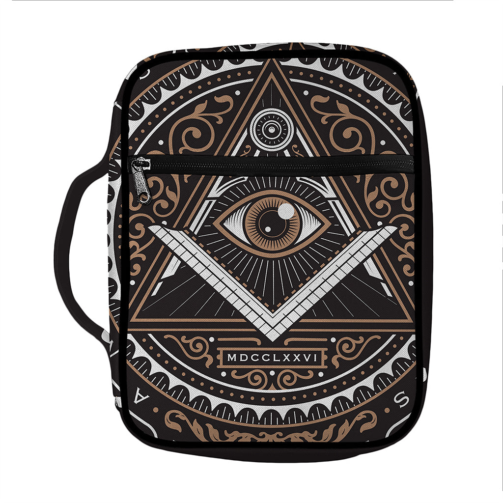 All Seeing Eye Symbol Print Front Pocket Bible Bag