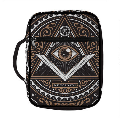 All Seeing Eye Symbol Print Front Pocket Bible Bag