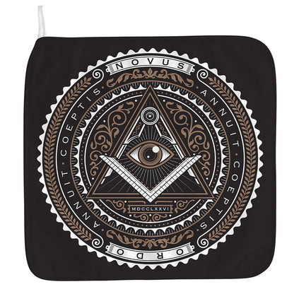 All Seeing Eye Symbol Print Hand Towel