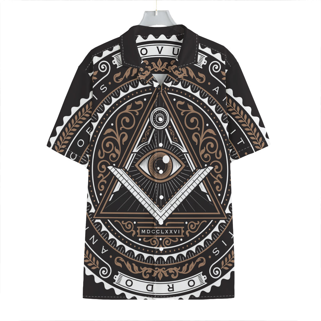 All Seeing Eye Symbol Print Hawaiian Shirt