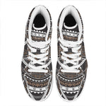 All Seeing Eye Symbol Print High Top Leather Sneakers