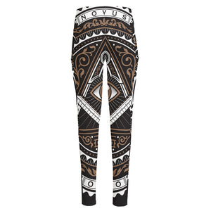 All Seeing Eye Symbol Print High-Waisted Pocket Leggings