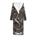 All Seeing Eye Symbol Print Hooded Bathrobe