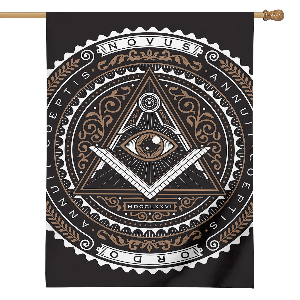 All Seeing Eye Symbol Print House Flag