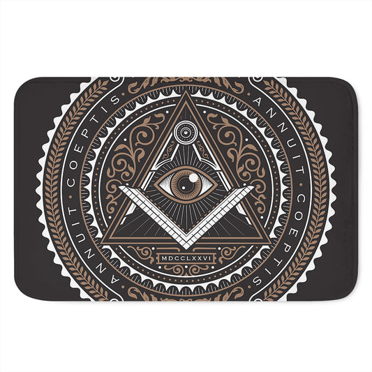 All Seeing Eye Symbol Print Indoor Door Mat