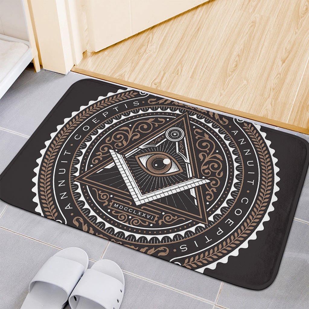 All Seeing Eye Symbol Print Indoor Door Mat