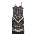 All Seeing Eye Symbol Print Jersey Midi Cami Dress