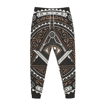 All Seeing Eye Symbol Print Jogger Pants