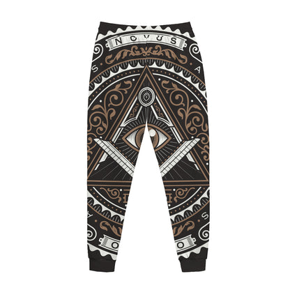 All Seeing Eye Symbol Print Jogger Pants