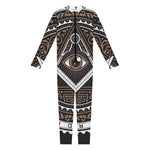 All Seeing Eye Symbol Print Jumpsuit