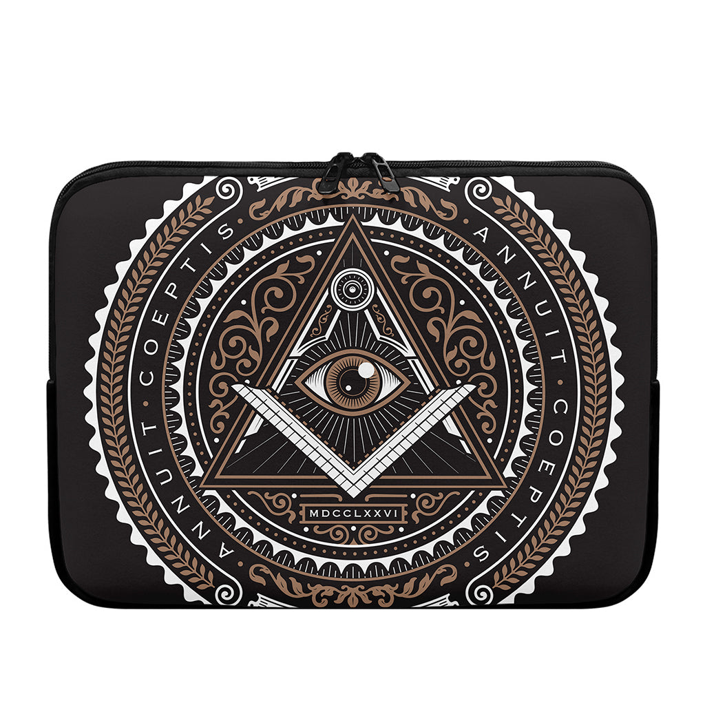 All Seeing Eye Symbol Print Laptop Sleeve