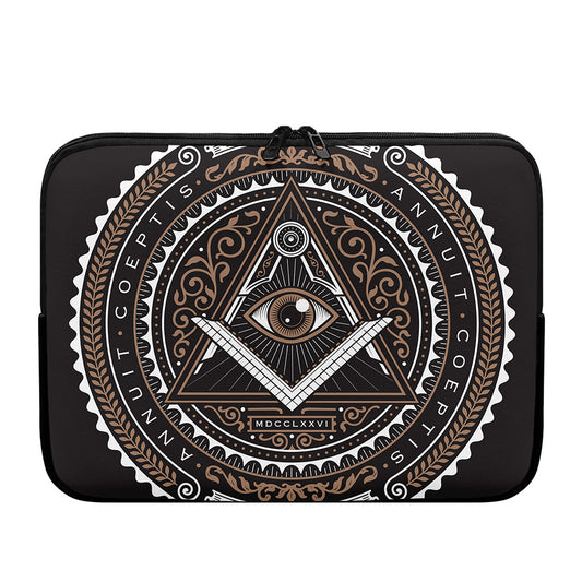 All Seeing Eye Symbol Print Laptop Sleeve