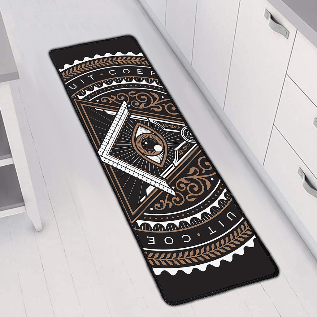 All Seeing Eye Symbol Print Long Kitchen Mat