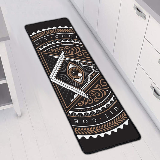All Seeing Eye Symbol Print Long Kitchen Mat