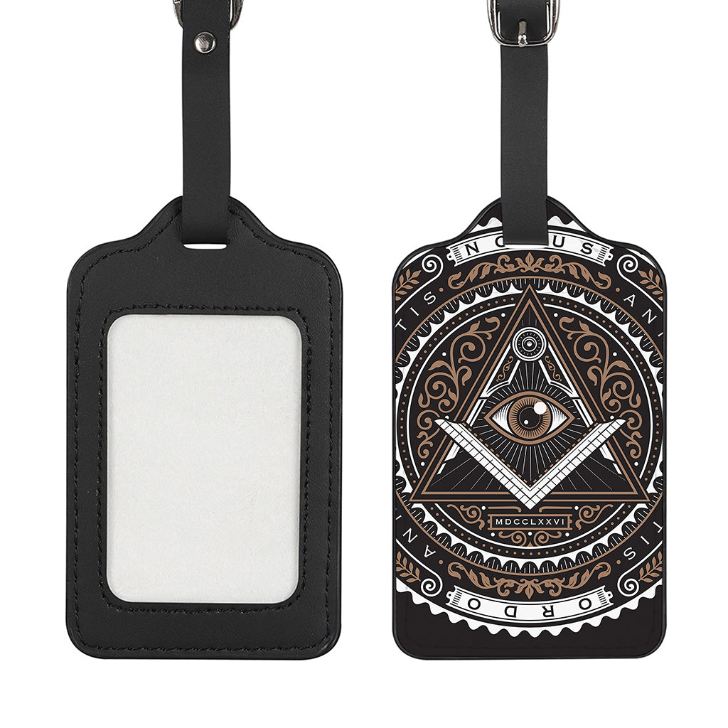 All Seeing Eye Symbol Print Luggage Tag