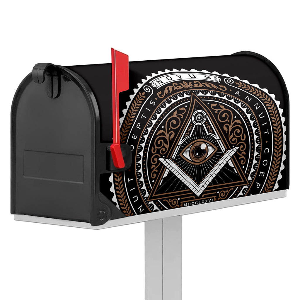 All Seeing Eye Symbol Print Mailbox Cover