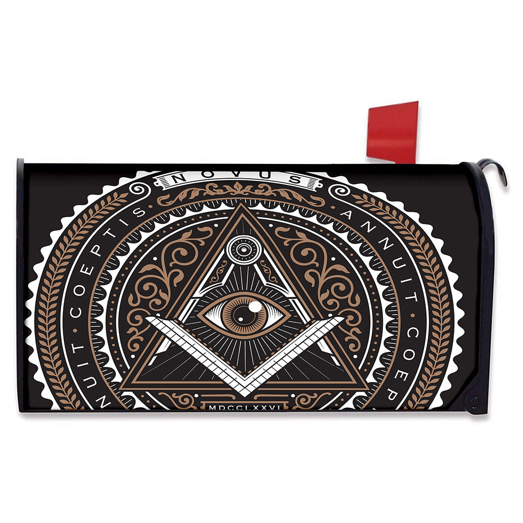 All Seeing Eye Symbol Print Mailbox Cover