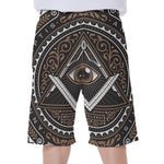 All Seeing Eye Symbol Print Men's Beach Shorts