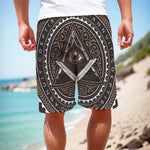 All Seeing Eye Symbol Print Men's Cargo Shorts