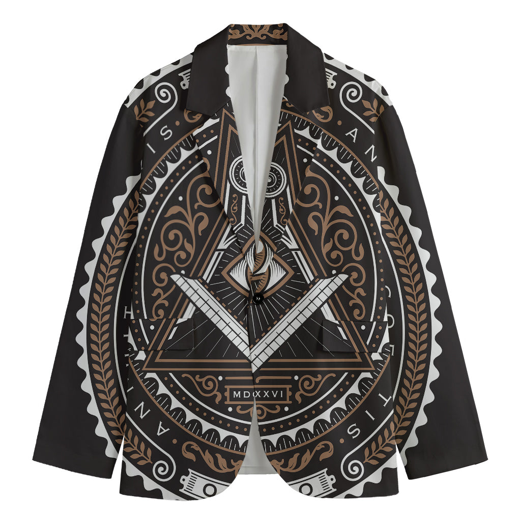 All Seeing Eye Symbol Print Men's Cotton Blazer