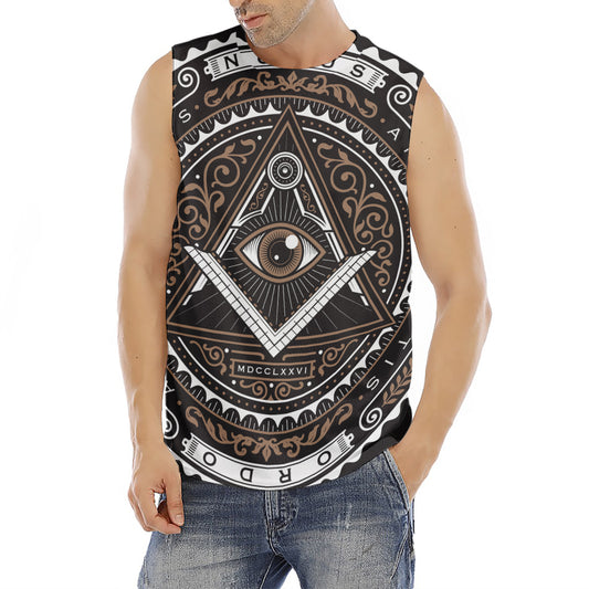 All Seeing Eye Symbol Print Men's Fitness Tank Top