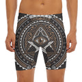 All Seeing Eye Symbol Print Men's Long Boxer Briefs