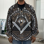 All Seeing Eye Symbol Print Men's Shirt Jacket