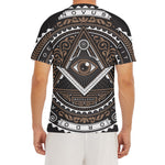 All Seeing Eye Symbol Print Men's Short Sleeve Rash Guard