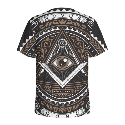 All Seeing Eye Symbol Print Men's Sports T-Shirt