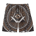 All Seeing Eye Symbol Print Men's Swim Trunks