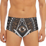 All Seeing Eye Symbol Print Men's Triangle Swim Briefs