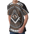 All Seeing Eye Symbol Print Men's Velvet T-Shirt