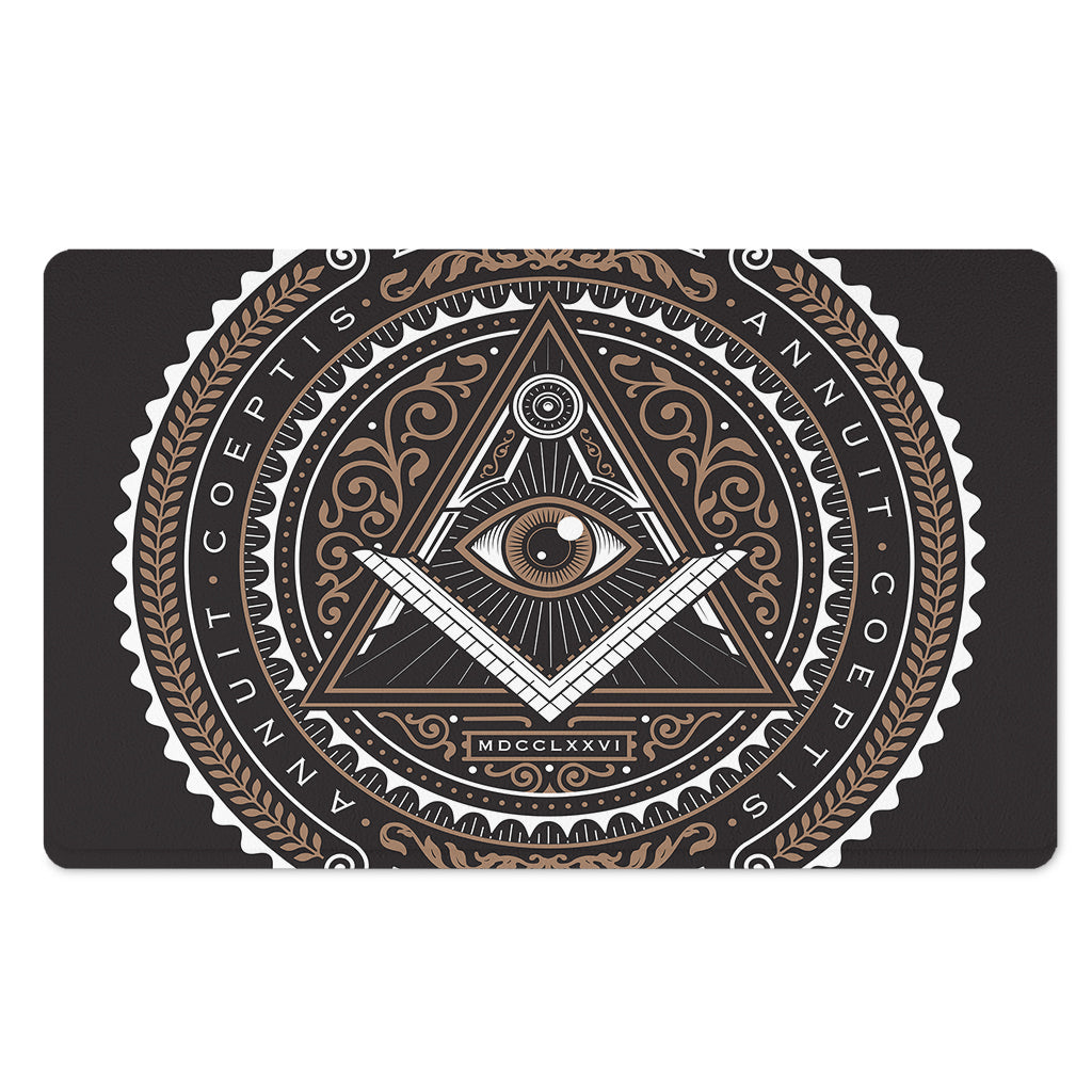 All Seeing Eye Symbol Print Polyester Doormat