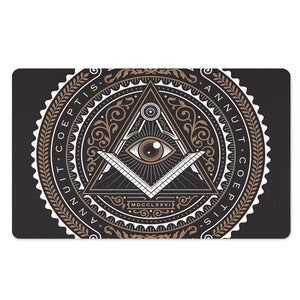 All Seeing Eye Symbol Print Polyester Doormat