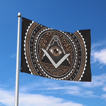 All Seeing Eye Symbol Print Polyester Flag