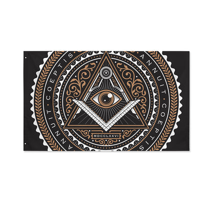All Seeing Eye Symbol Print Polyester Flag