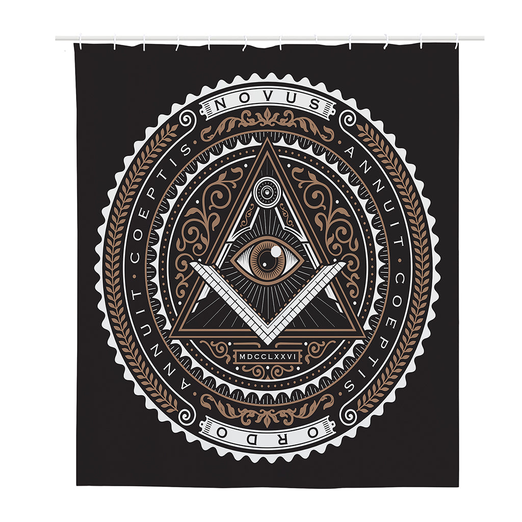 All Seeing Eye Symbol Print Polyester Shower Curtain
