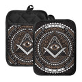 All Seeing Eye Symbol Print Pot Holders With Pocket