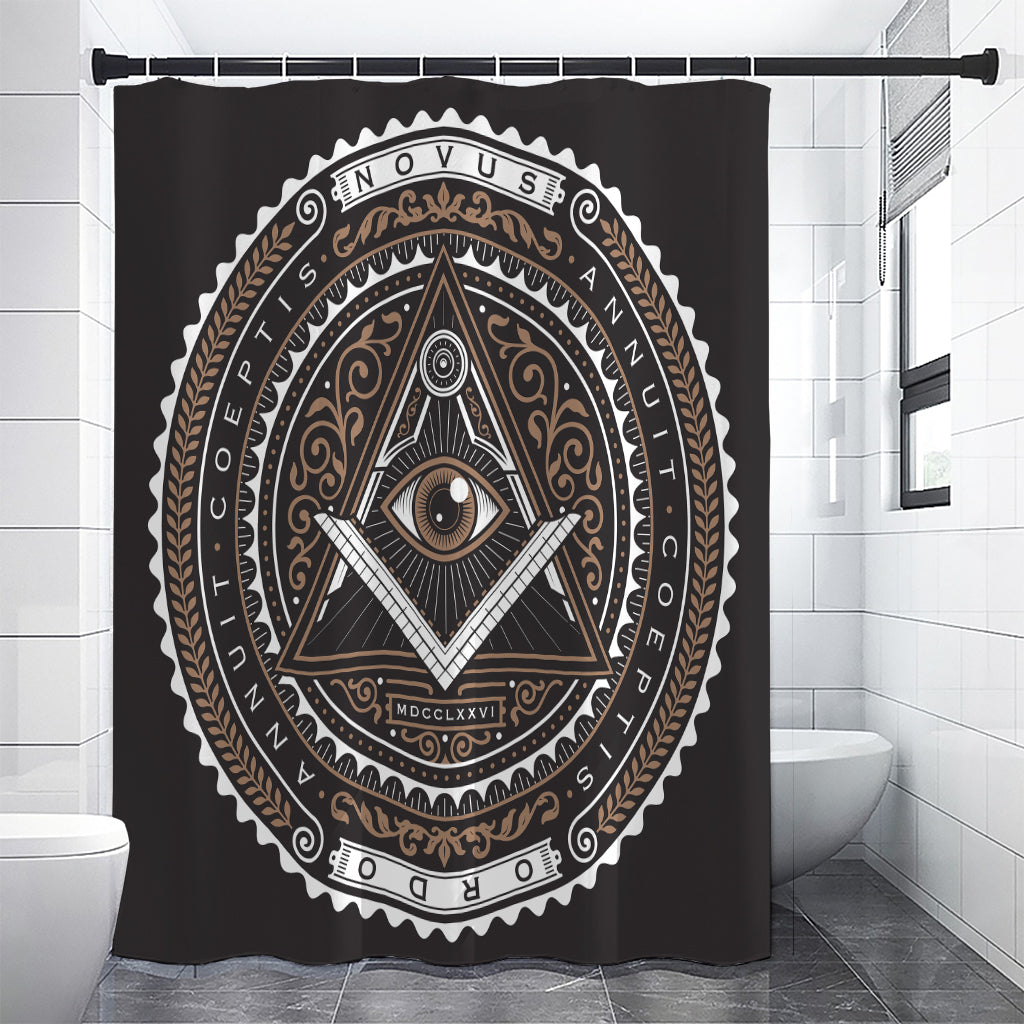 All Seeing Eye Symbol Print Premium Shower Curtain